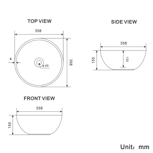 Lucia Midnight Green Vanity with Marble Top & Round Counter Top Basin 840mm - Brushed Brass Accents