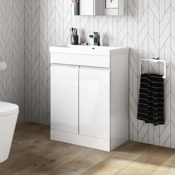 Trent Gloss White Basin Vanity 600mm