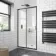 London Matt Black 6mm Sliding Shower Door 1100mm