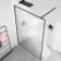 Munich Fluted Effect Matt Black Framed Easy Clean 8mm Wet Room Shower Glass Panel 1400mm