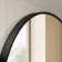 Essence Brushed Black Round Bathroom Mirror 800mm