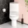 Denver Rimless Close Coupled Corner Toilet With Soft Close Slim Seat