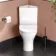 Orlando Rimless Close Coupled Corner Toilet With Soft Close Seat