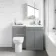 Trent Stone Grey Combination Vanity Basin and Aruba Toilet 1100mm - Right Handed