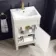 Bermuda Chalk White Basin Vanity 500mm - Brushed Brass Accents