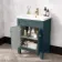 Bermuda Midnight Green Basin Vanity 600mm - Brushed Brass Accents