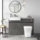 Foster Tungsten Grey Combination Vanity Basin with Marble Top & Houston Toilet 1200mm