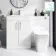 Mersey Gloss White Combination Vanity Basin and Houston Toilet 1100mm
