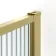 Munich Fluted Effect Brushed Brass 8mm Wet Room Shower Glass 1400mm & 250mm Pivotal Return Panel