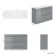 Trent Stone Grey Drawer with Marble Top 1200mm - Excludes Counter Top Basins