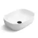 Avon Gloss White Vanity Drawer with Marble Top & Curved Counter Top Basin 600mm - Black Accents