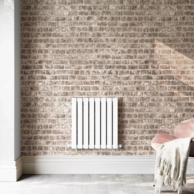 Faro White Double Flat Panel Horizontal Radiator 600x560mm