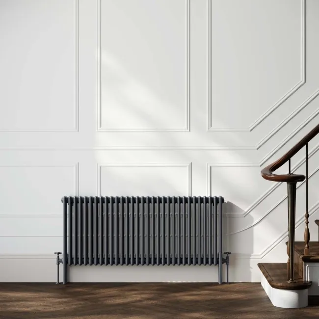 Athens Anthracite Triple Column Horizontal Traditional Radiator 600x1415mm