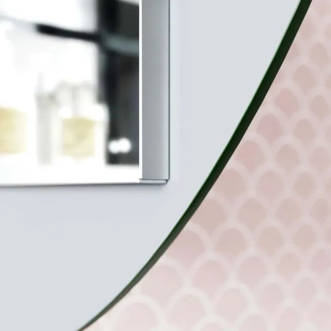 Harper Round Stainless Steel Mirror Cabinet 500mm