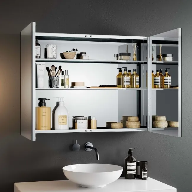 Elena Stainless Steel Mirror Cabinet 600x800mm