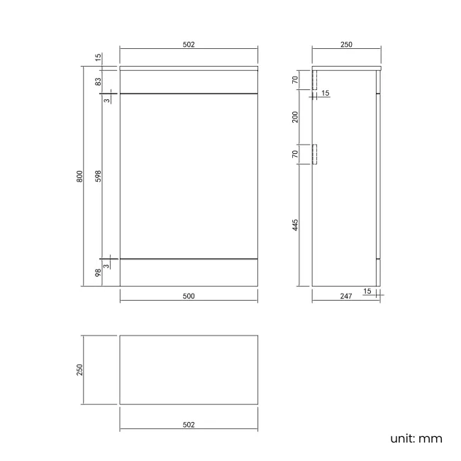 Avon Gloss White Combination Vanity Basin and Aruba Toilet 1000mm - Black Accents