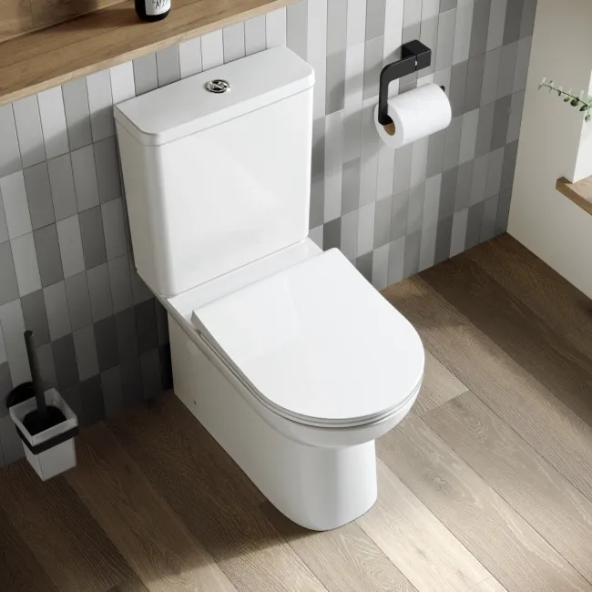 Aruba Rimless Close Coupled Toilet With Slim Soft Close Seat