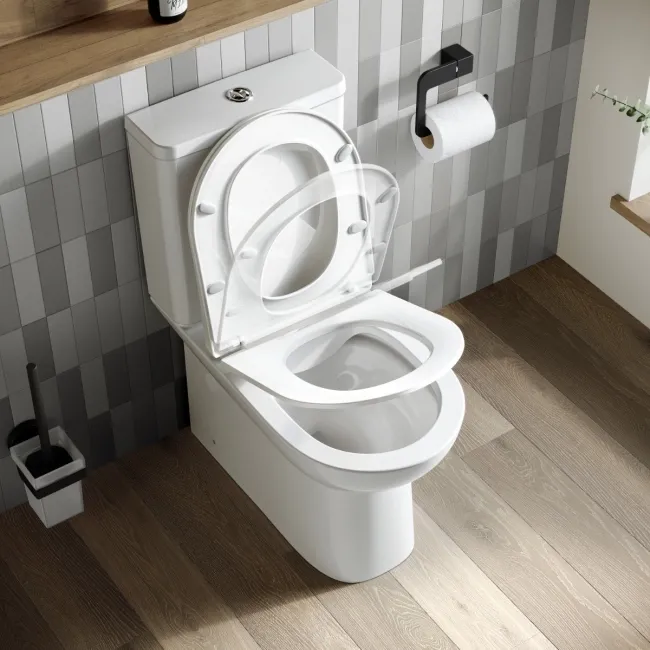 Aruba Rimless Close Coupled Toilet With Slim Soft Close Seat