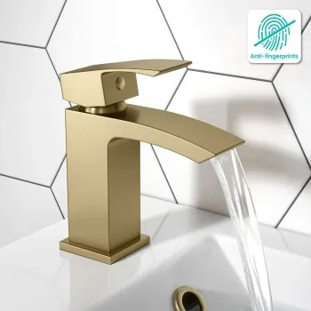 Brora Brushed Brass Cloakroom Basin Mixer Tap