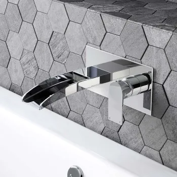 Eden Chrome Waterfall Wall Mounted Bath Filler