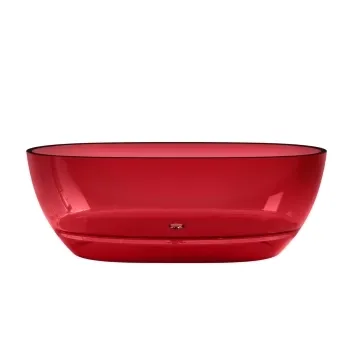 Soho 1700mm Transparent Red Freestanding Bath