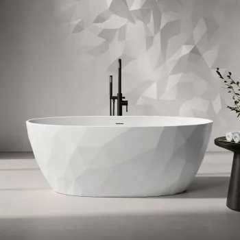 Ealing 1700mm Matt White Freestanding Bath