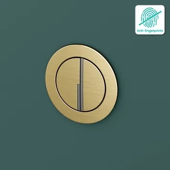 Detroit Brushed Brass Round Push Button for Cable Operated Concealed Cistern - Dia.48mm