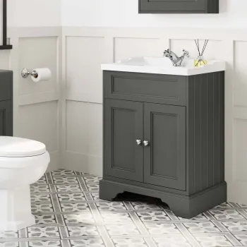 Lucia Graphite Grey Basin Vanity 630mm