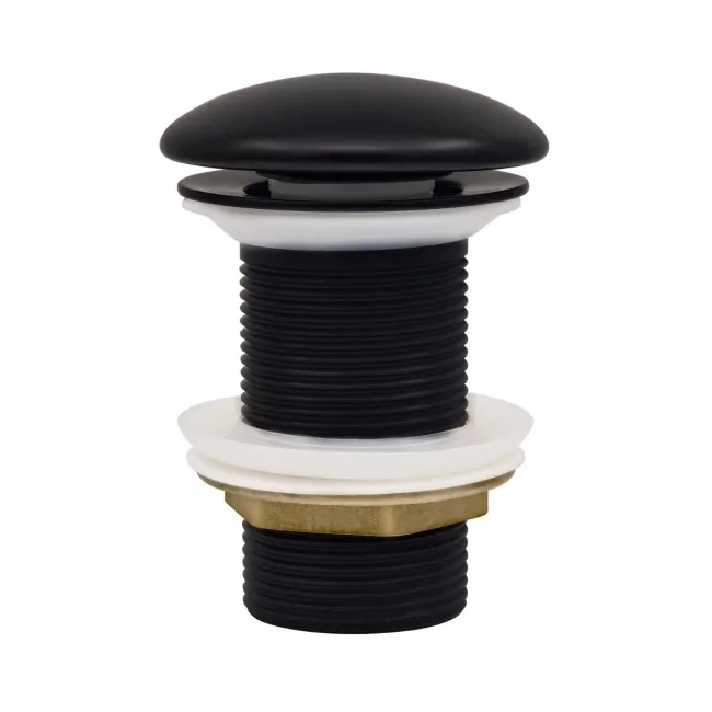 Matt Black Ceramic Dome Basin Waste - Unslotted