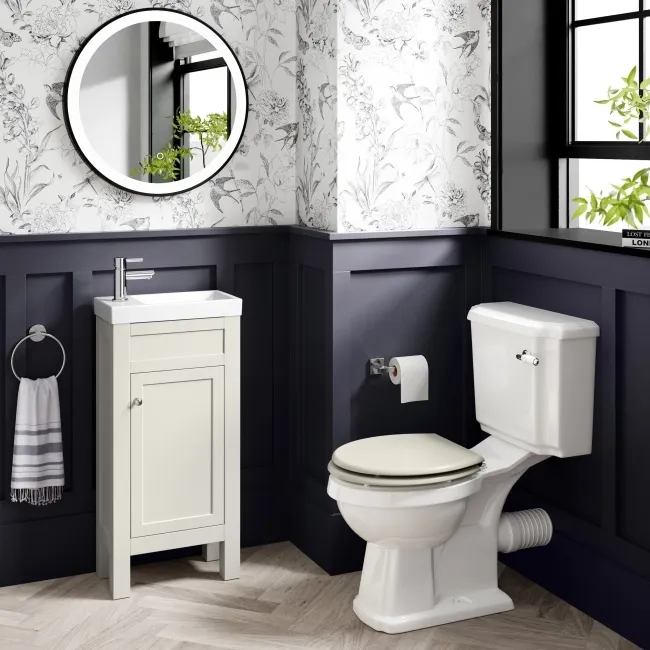 Bermuda Chalk White Cloakroom Basin Vanity 400mm