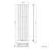Faro Matt Black Single Flat Panel Vertical Radiator 1600x490mm