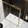 Hamburg Brushed Brass Easy Clean 8mm Sliding Shower Enclosure 1400x800mm - Easy Fix