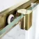 Hamburg Brushed Brass Easy Clean 8mm Sliding Shower Enclosure 1000x760mm - Easy Fix
