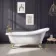 Highbury 1700mm Roll Top Slipper Bath - Brushed Brass Ball Feet