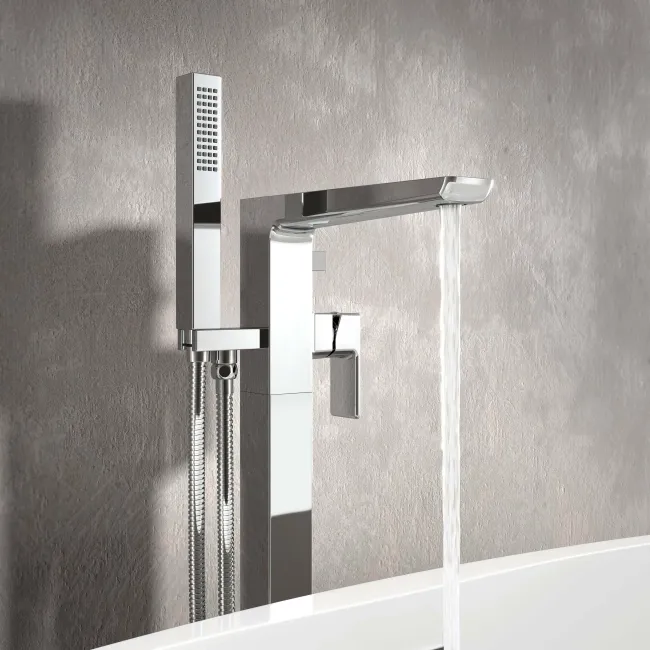 Ribble Chrome Freestanding Bath Shower Mixer Tap