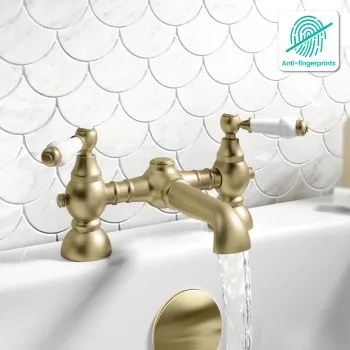 Beauly Traditional Brushed Brass Bath Filler