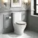 Kansas Traditional Rimless Close Coupled Toilet With Chalk White Wooden Seat