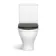 Kansas Traditional Rimless Close Coupled Toilet With Graphite Grey Wooden Seat
