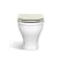 Kansas Traditional Rimless Back To Wall Toilet With Chalk White Wooden Seat - Brushed Brass Hinges