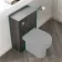 Crete Fluted Charcoal Elm Slimline Back To Wall Toilet Unit 500mm