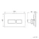 Idaho Pneumatic Compact Top & Front Wall Hung Toilet Frame and Concealed Cistern with Matt Black Flush Plate - Square Buttons