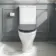 Kansas Traditional Rimless Close Coupled Toilet With Dove Grey Wooden Seat