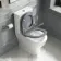Kansas Traditional Rimless Close Coupled Toilet With Dove Grey Wooden Seat