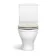 Kansas Traditional Rimless Close Coupled Toilet With Chalk White Wooden Seat - Brushed Brass Hinges