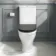 Kansas Traditional Rimless Close Coupled Toilet With Graphite Grey Wooden Seat