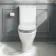 Kansas Traditional Rimless Close Coupled Toilet With Cotton White Wooden Seat