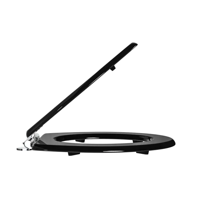 Alma Traditional Gloss Black Wooden Soft Close Seat