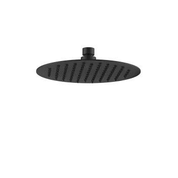 200mm Matt Black Round Stainless Steel Slim Shower Head