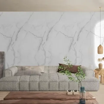 Trepanel Aqua Luxe® Bold Carrara Marble Effect Satin Embossed SPC Wall Panel 4 Pack ( Covers 2.80 SQM)