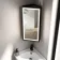 Madelyn Black Framed Illuminated LED Corner Mirror Cabinet 600mm Tall